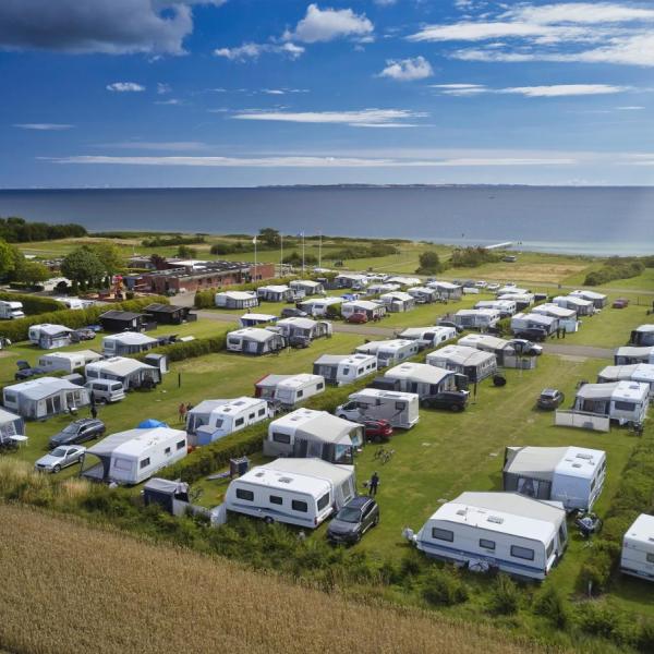 Campingvogne på Hygge Strand Camping