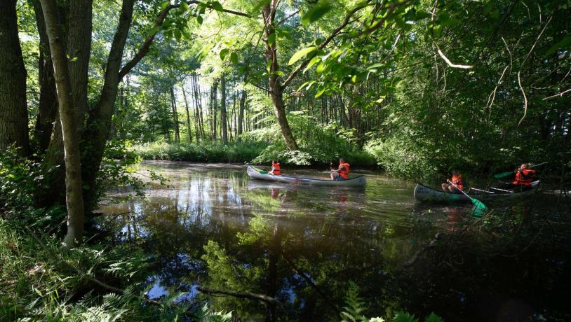 I kano på Gudenåen