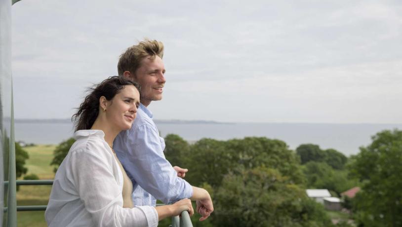 Udsigten fra tårnet på Tunø Kirke