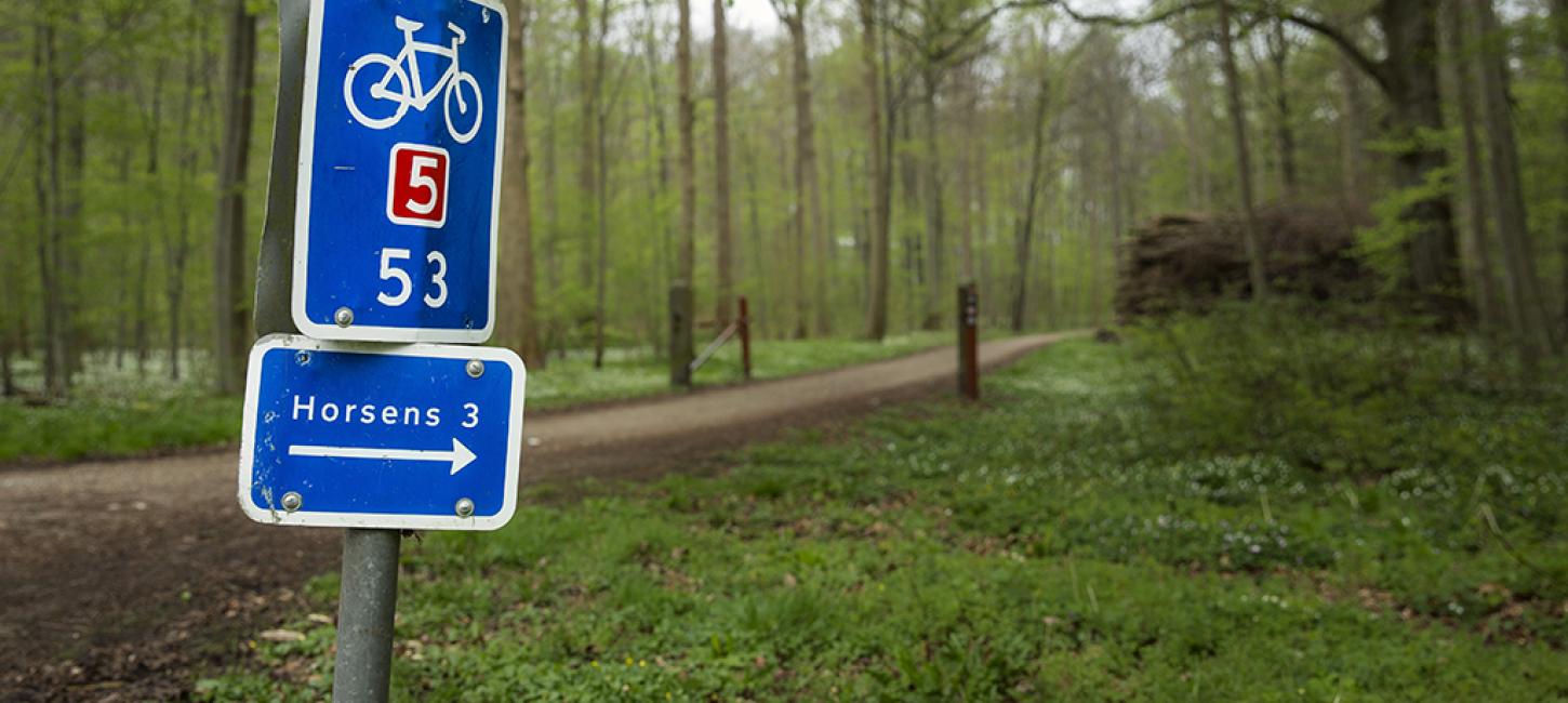 Cykelskilt i Boller Skov