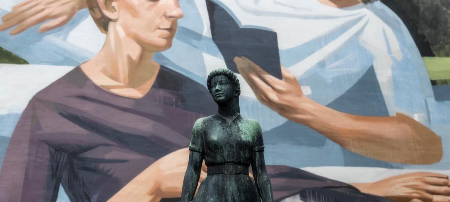 Stort gavlmaleri på Kulturstationen i Horsens af street art kunstner Welin