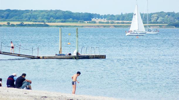 Strandstemning på Storstranden i Juelsminde - en del af Kystlandet