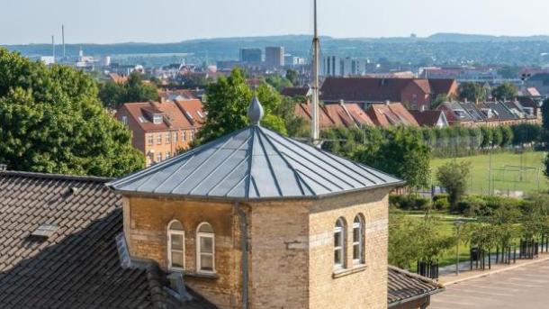 Udsigt set fra Fængslet mod vagttårn i Horsens