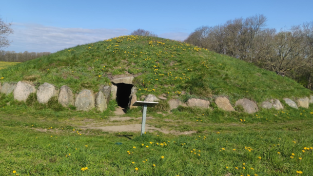 Jættestuen Grønhøj ved Bygholm Sø i Horsens