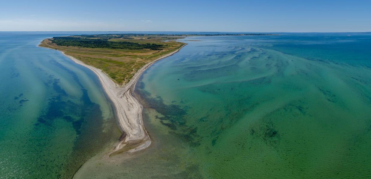 Luftfoto af Endelave årets ø 2020 og 2021