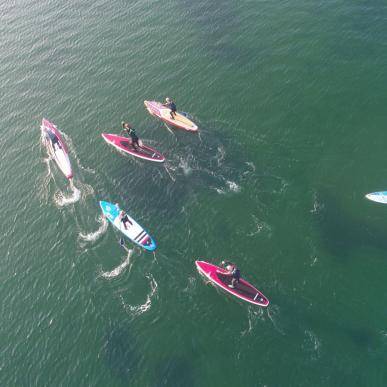 SUP-boards at Hou seen from the air