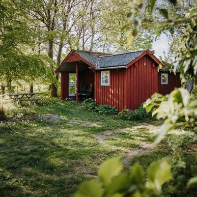 Annekset ved Holmely glamping i Bakkelandet nær Gudenåen 