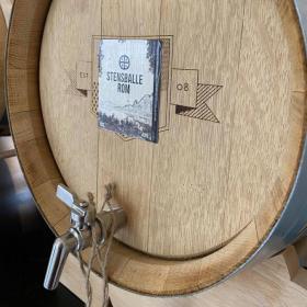Barrel of Stenballe rum at the specialty shop Romdeluxe in Horsens