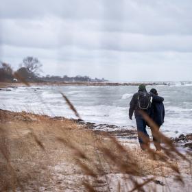 Vinter ved  Hou Strand